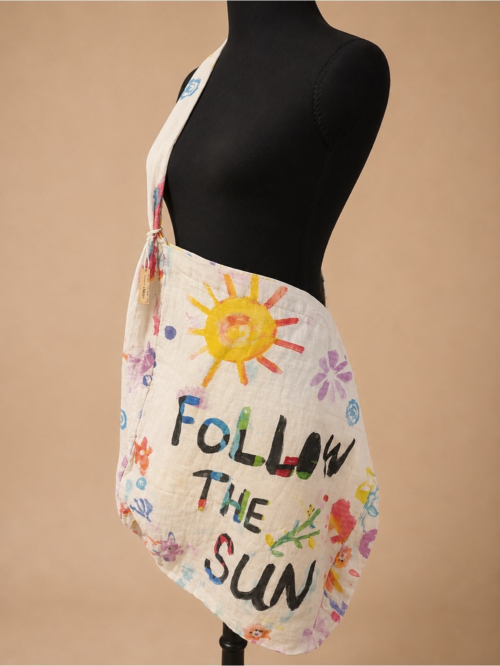 Natural Life Boho 'Follow The Sun' Canvas Sling Bag - Cream Multi NWT - Picture 3 of 3